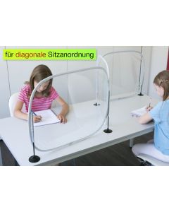 Hygiene-Schutzwand 3-teilig, U- und Z-Form, transparent