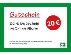 K2 Einkaufsgutschein 20 Euro