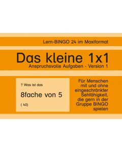 Lern-BINGO 1x1 Anspruchsv. Aufgaben 1 PDF